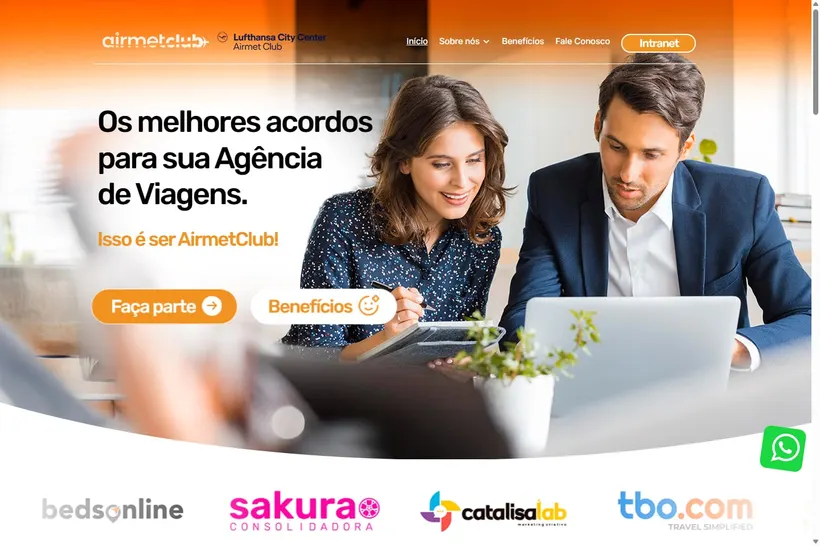 Página inicial do site AirmetClub Brasil